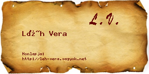 Léh Vera névjegykártya
